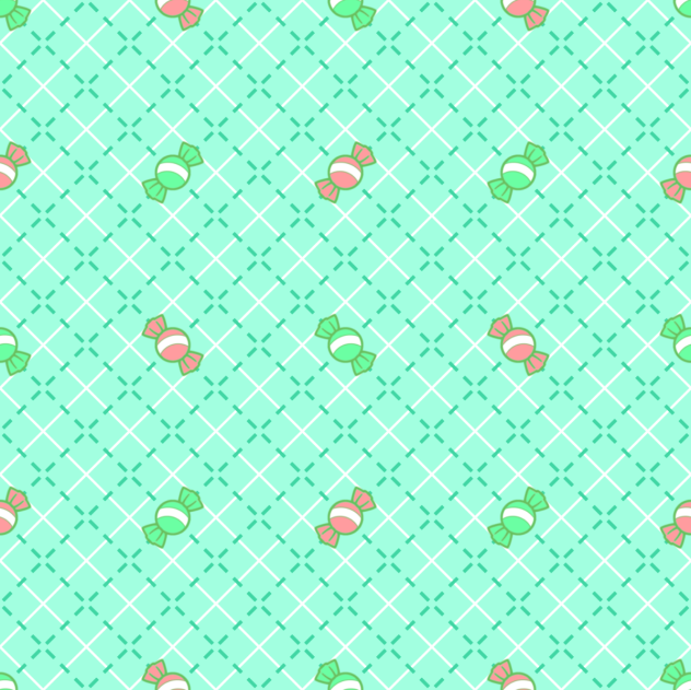 アメ柄チェック(グリーン)