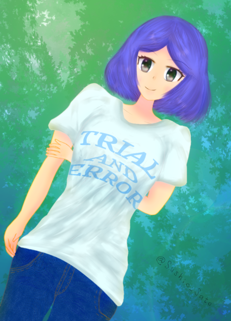 Tシャツの女の子