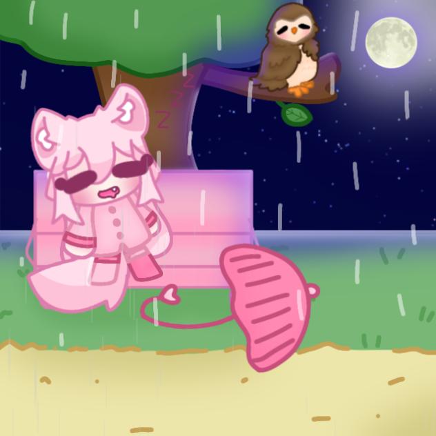Sleeping in the rain ♡ (Lazy lol-)
