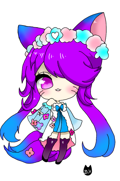 Neko Girl (Chibi) 💜💙