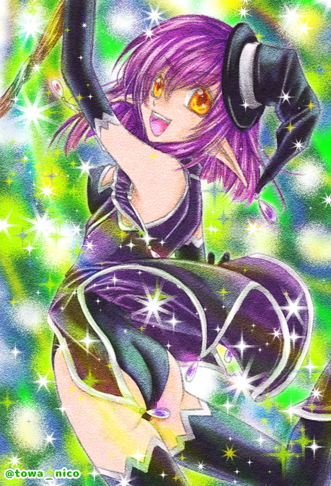 グリザイユ挫折からの色鉛筆風塗り Ibispaint