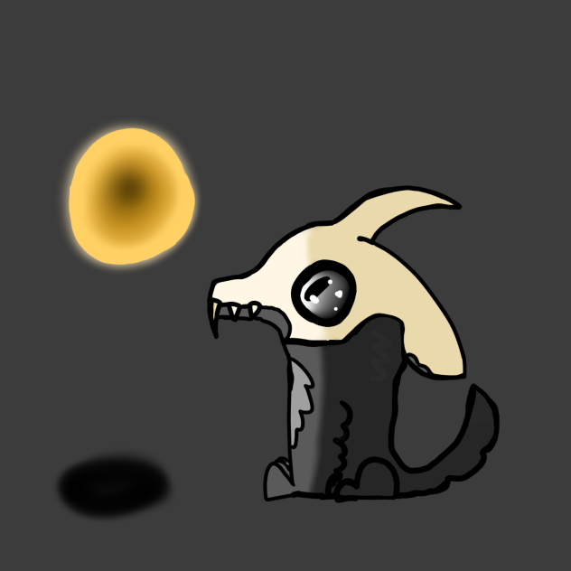 Dragon looking at a glowing ball - ibisPaint