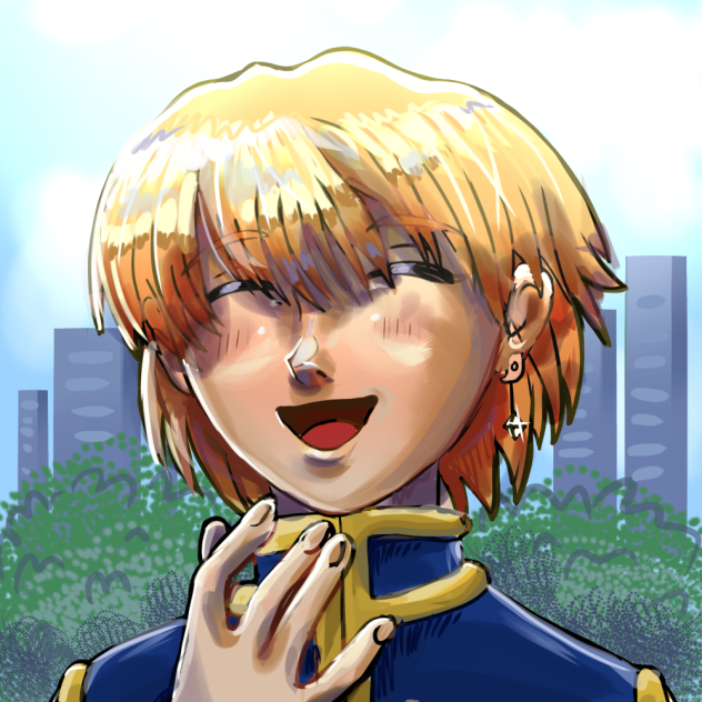 Kurapika laughing