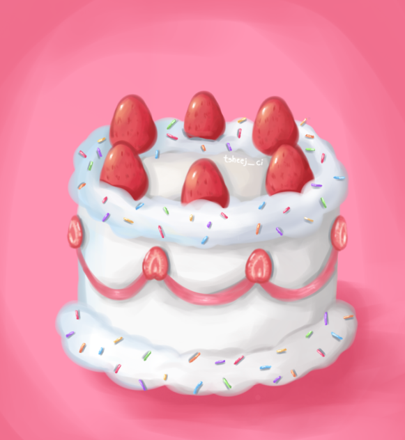 🍓 • strawberry cake! • 🍰 - ibisPaint
