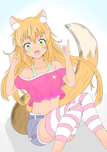 フリー線画塗った