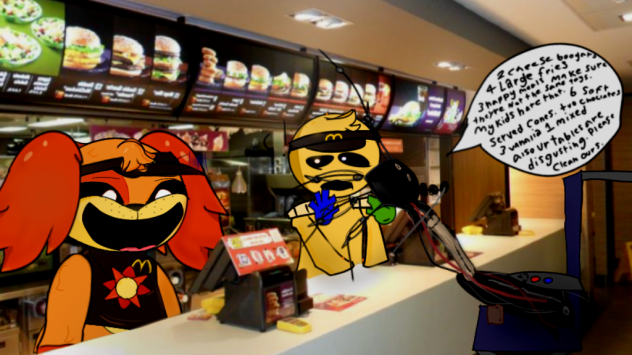 Dogday working at a McDonald’s