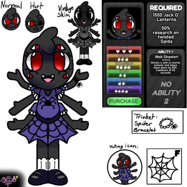 Spida! My Dandys World Halloween OC!