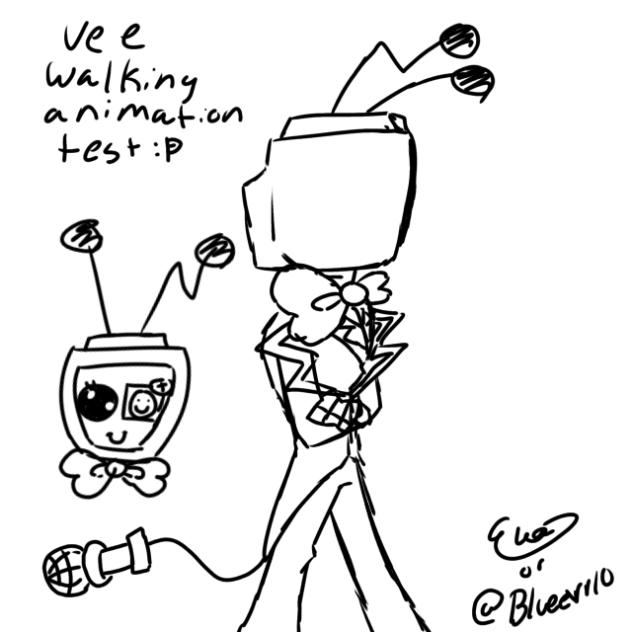 Vee walking animation test😊