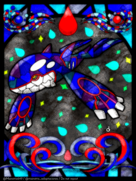 Kyogre カイオーガ (Stained Glass Version)