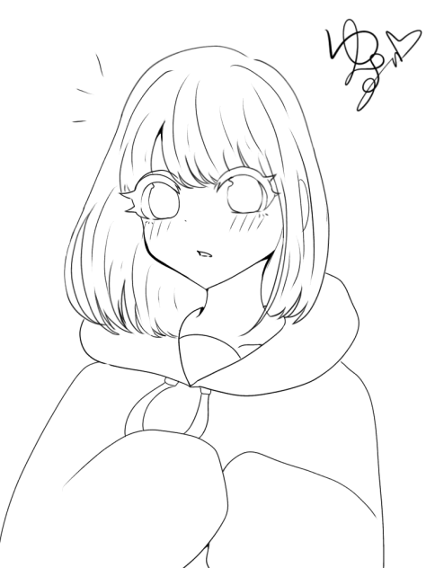 ツンデレー　線画