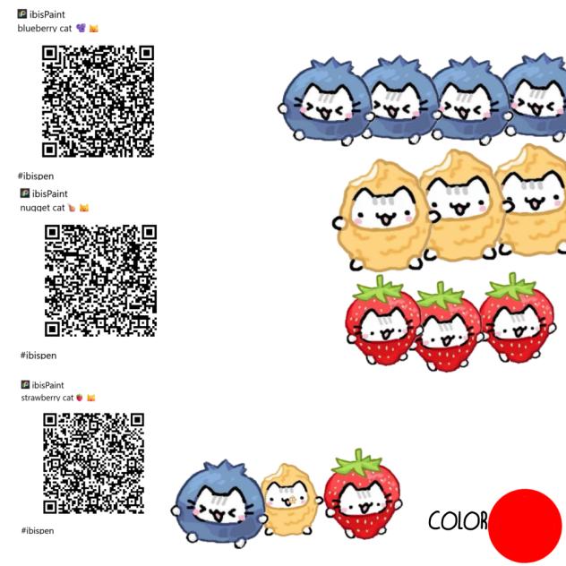 cat stamp brush🍓🫐🍗😺