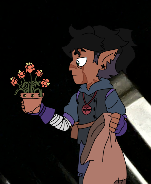 Drac with flowers