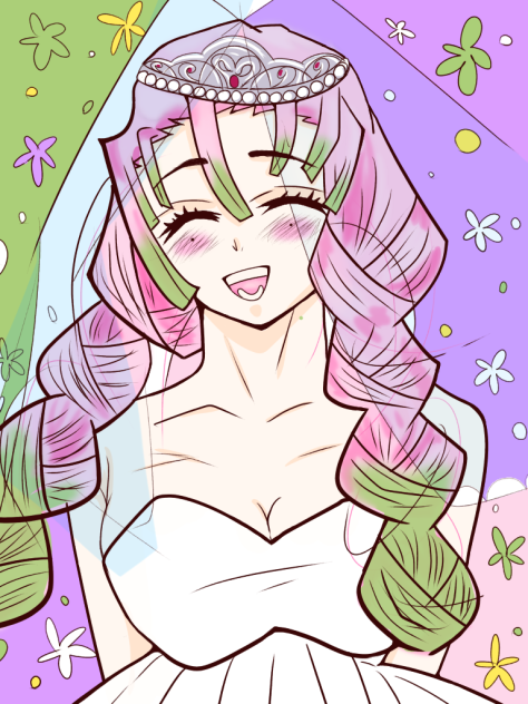 甘露寺蜜璃ちゃん花嫁姿