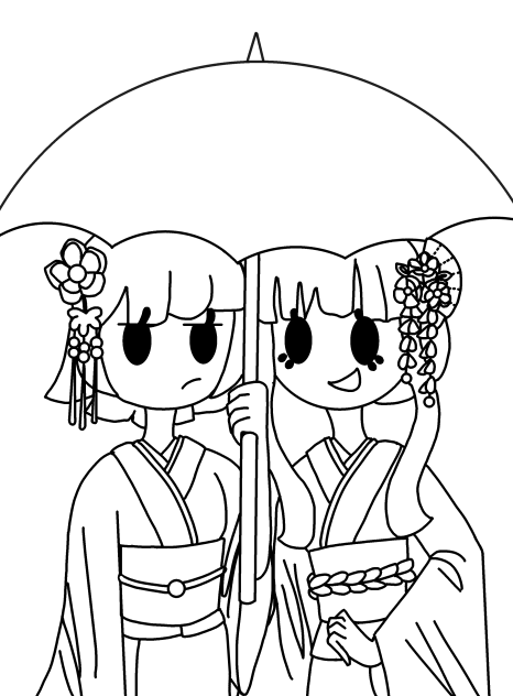 Pin and leafy coloring page ig