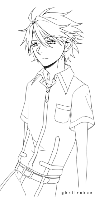 オリキャラ２２（塗り絵）