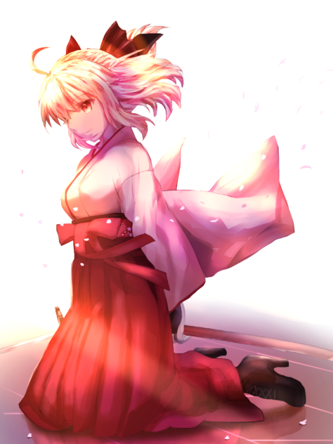 FGO桜セイバー 線画 塗らせて頂きました