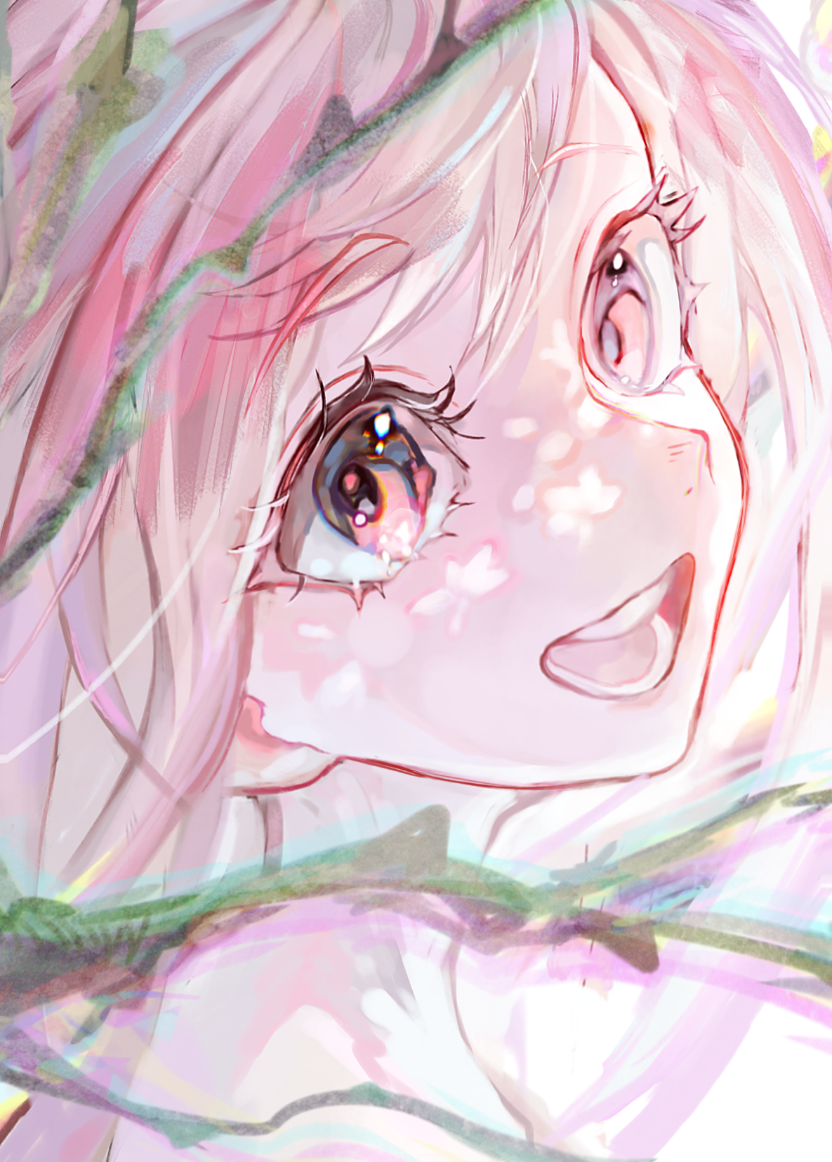 桜からひょっこりうさちゃん ハートヘアゴム 桜🌸 - ibisPaint