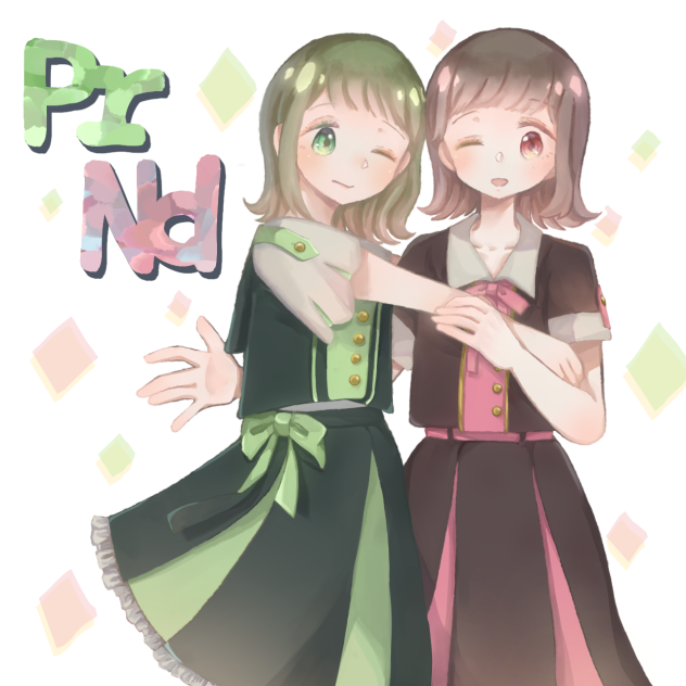 プラセオジム💚×ネオジム💜