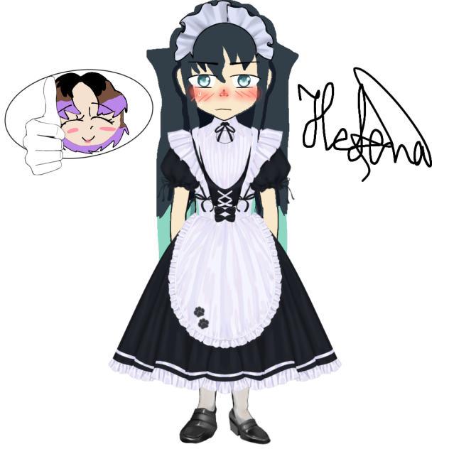 Tokito Muichiro as a maid