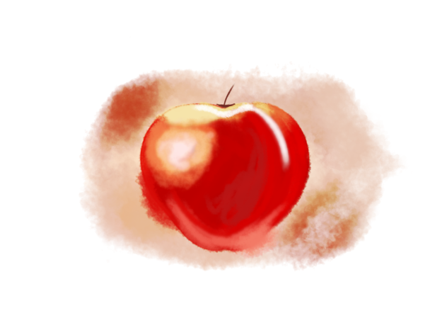 Water colour apple 🍎