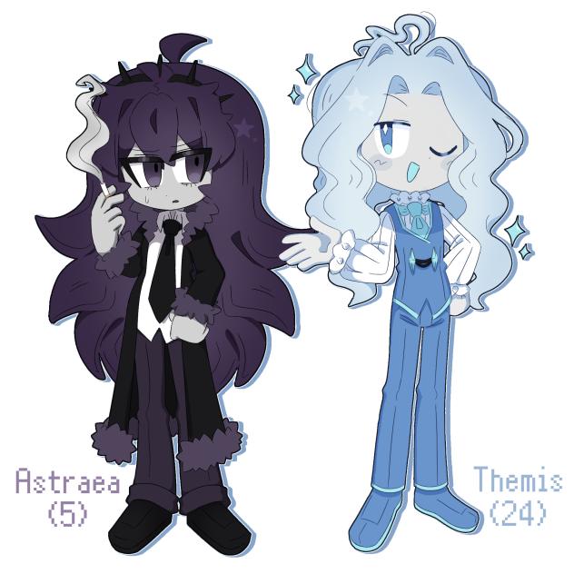 Astraea and Themis 🍇🍦 (OC)