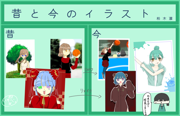 昔と今のイラスト