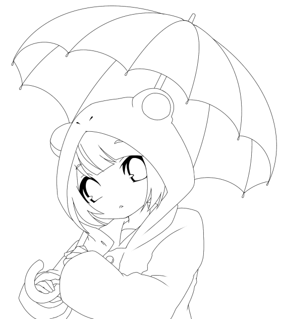 感謝ちゃん 塗り絵