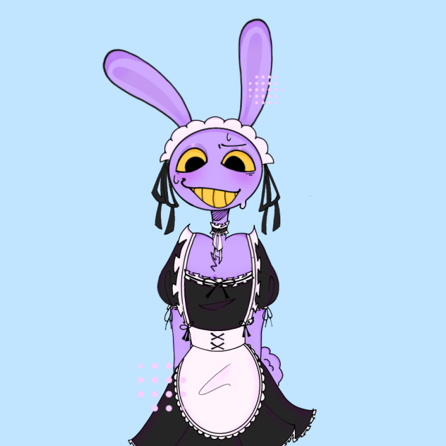 Jax in a maid dress