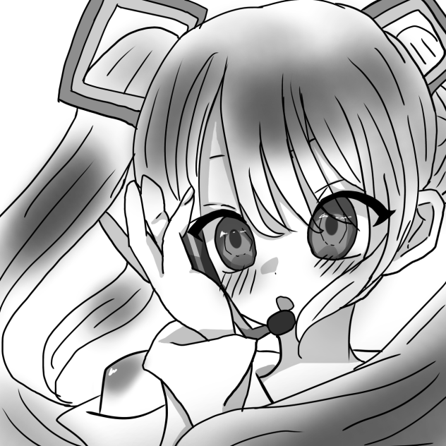 1ヶ月前描いたモノクロミク
