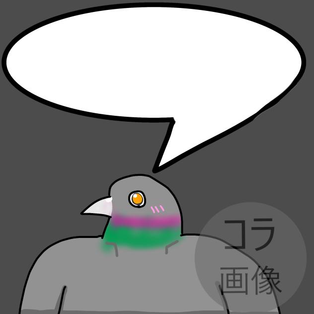 鳩のコラ画像