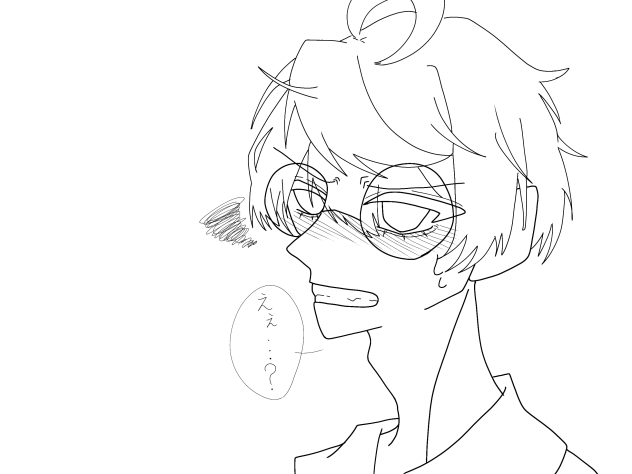 照れチーノ　線画