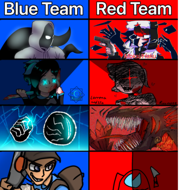 Blue vs red‼️‼️