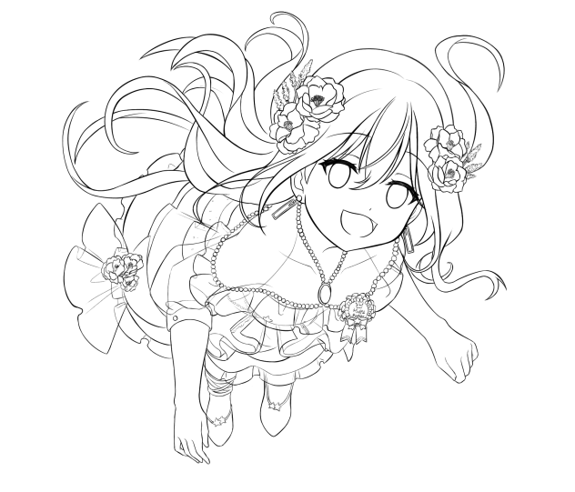 バンドリ 花園たえ 塗り絵