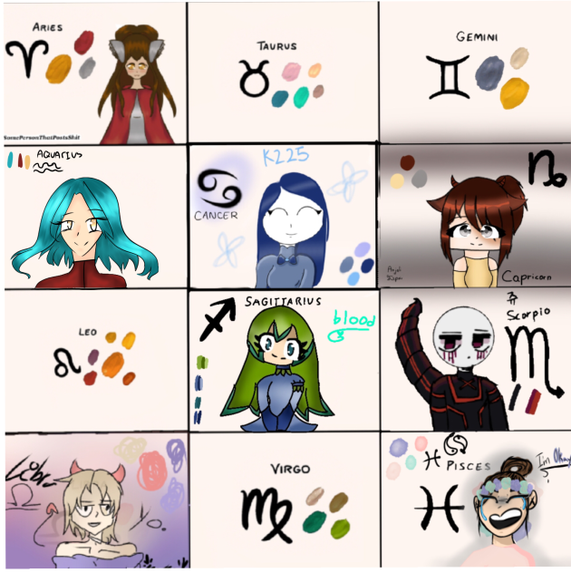 Zodiac sign collab