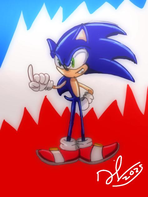 Sonic meu novo estilo de arte séries 1
