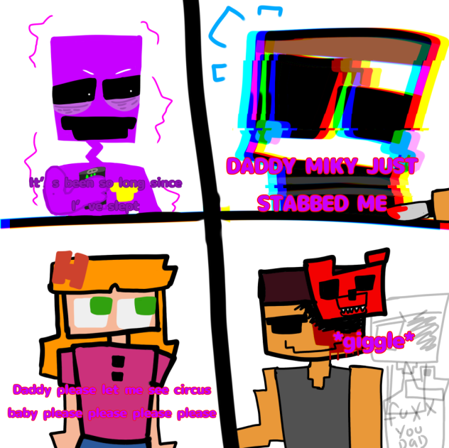 Funny afton kids drawing