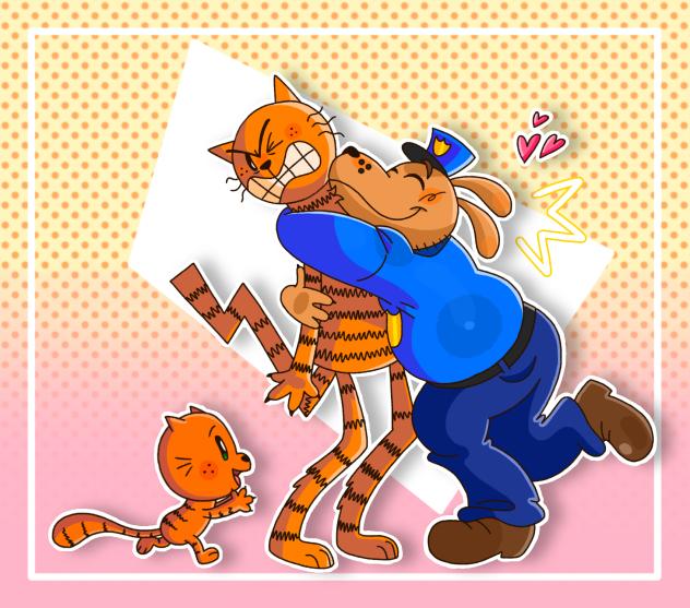 Dogman, Petey, & Li’l Petey! 🐶👮🐱