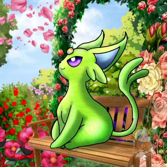 shiny espeon (in the garden)