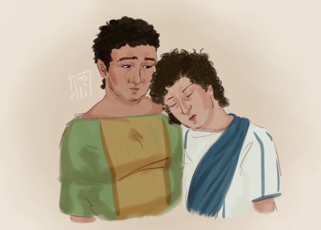 Horace and Vergil doodle