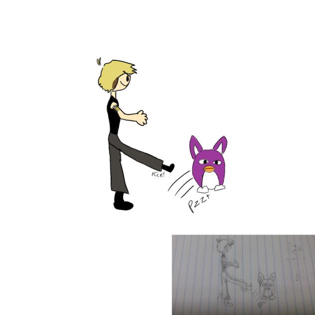 Mike Dirnt kicks a furby
