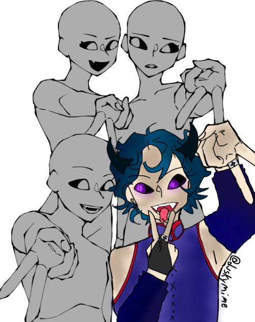 Demon oc collab - ibisPaint