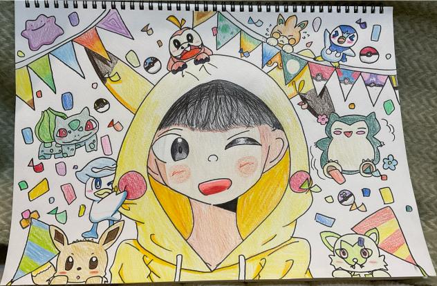 いとこの為に誕プレ絵描きました！