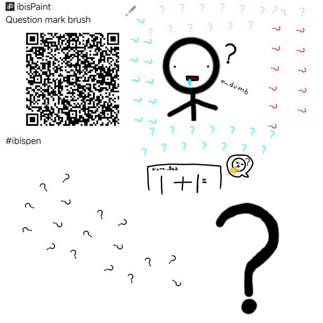 Question mark brush Qr code - ibisPaint