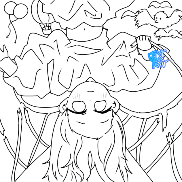 🌏逆逆世界🌏〈線画〉