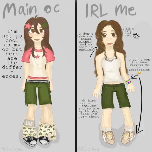 My oc vs me IRL