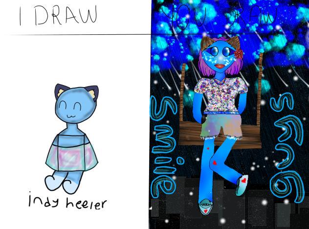I draw u draw cat