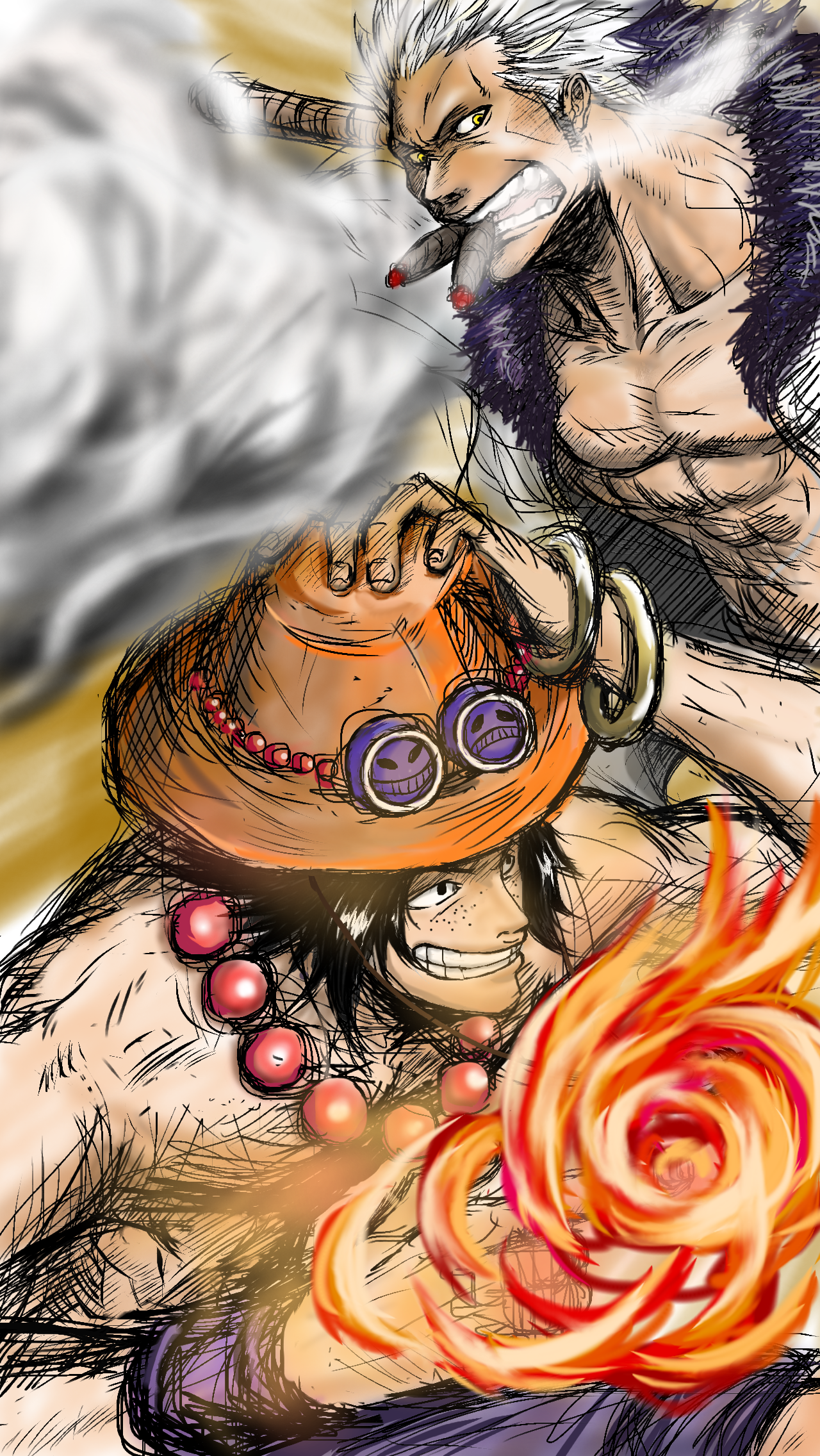 エースとスモーカー - ibisPaint