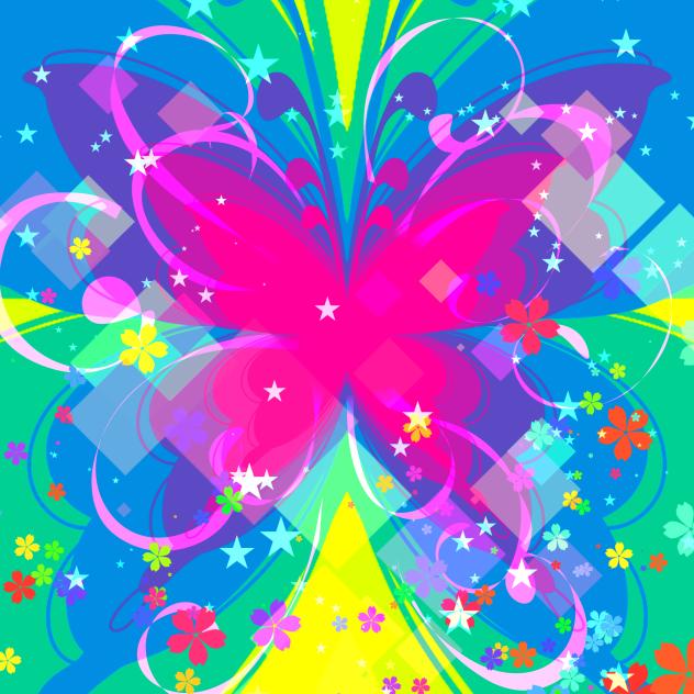 Colourful Butterfly Background