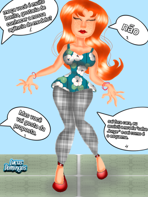 recriação, personagem Cátia.