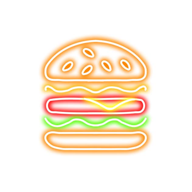 burger neon icon 1
